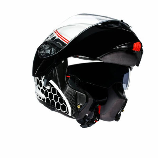 AGV Compact ST Detroit Matt White Black Flip Up Helmet