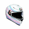 AGV K3 SV Multi Plk Sakura Matt Pearl White Purple Full Face Helmet