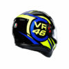 AGV K3 SV Top MPLK Ride 46 Gloss Black Yellow Blue Full Face Helmet 1