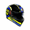 AGV K3 SV Top MPLK Ride 46 Gloss Black Yellow Blue Full Face Helmet