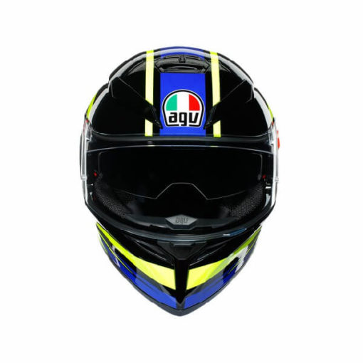 AGV K3 SV Top MPLK Ride 46 Gloss Black Yellow Blue Full Face Helmet 2