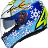 AGV K3 SV Top MPLK Rossi Winter Test 2016 Matt Blue White Yellow Full Face Helmet 3