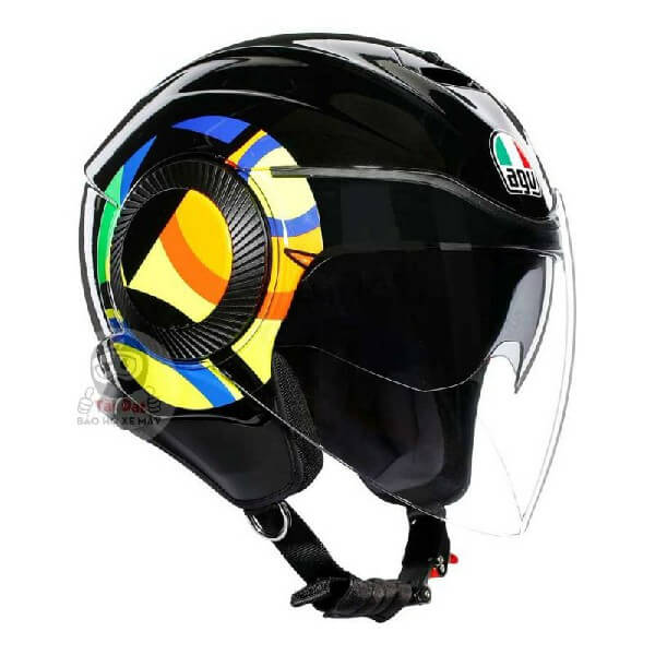 AGV Orbyt Sun and Moon 46 Gloss Open Face Helmet | Custom Elements