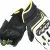 Dainese Carbon D1 Black White Fluorescent Yellow Short Gloves 1