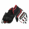 Dainese Carbon D1 Black White Lava Red Short Women Gloves 1