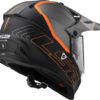 LS2 MX436 Pioneer Element Matt Black Titanium Orange Dual Sport Helmet 1