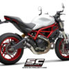 SC Project CRT D32 T36C Slip On Carbon Fiber Exhaust For Ducati Monster 797 1
