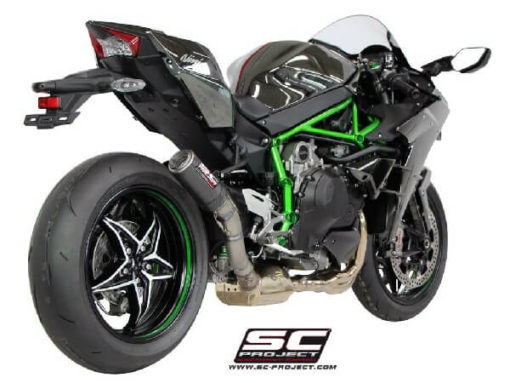 SC Project CRT K21 38C Slip On Carbon Fiber Exhaust For Kawasaki Ninja H2 1