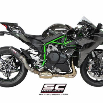 SC Project CRT K21 38C Slip On Carbon Fiber Exhaust For Kawasaki Ninja H2 2