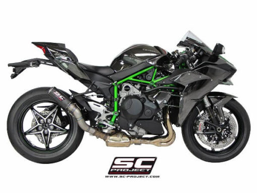 SC Project CRT K21 38C Slip On Carbon Fiber Exhaust For Kawasaki Ninja H2 2