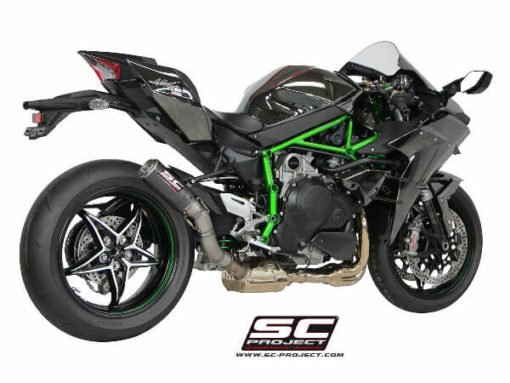 SC Project CRT K21 38C Slip On Carbon Fiber Exhaust For Kawasaki Ninja H2 3