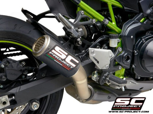 SC Project CRT K34 T36CR Slip On Carbon Fiber With Titanium Mesh Exhaust For Kawasaki Z900 2
