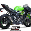 SC Project CRT K35 T36C Slip On Carbon Fiber Exhaust For Kawasaki Ninja ZX 6R 1