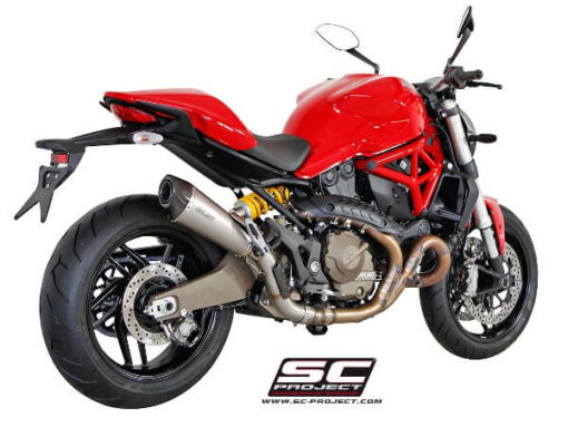 SC Project Conical D14 34T Slip On Titanium Exhaust For Ducati Monster 821 1
