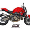 SC Project Conical D14 34T Slip On Titanium Exhaust For Ducati Monster 821 3