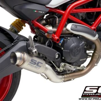 SC Project GP70 R D32 T70T Slip On Titanium Exhaust For Ducati Monster 797 2
