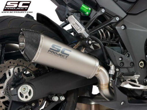 SC Project Pair of Conical K27 34T Slip On Titanium Exhaust For Kawasaki Z1000 SX 2