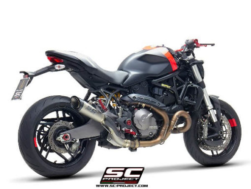 SC Project S1 D25A T41T Slip on Titanium Exhaust For Ducati Monster 821 1