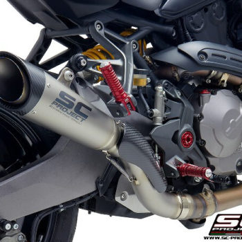 SC Project S1 D25A T41T Slip on Titanium Exhaust For Ducati Monster 821 2