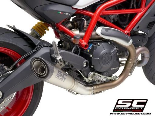 SC Project S1 D32 T41T Slip On Titanium Exhaust For Ducati Monster 797 2