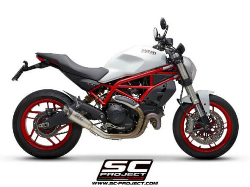 SC Project S1 D32 T41T Slip On Titanium Exhaust For Ducati Monster 797 3