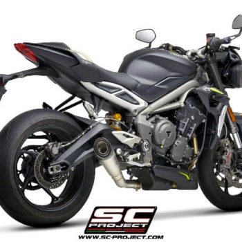 SC Project S1 T18C LTS41T Slip On Titanium Exhaust For Triumph Street Triple 765 1