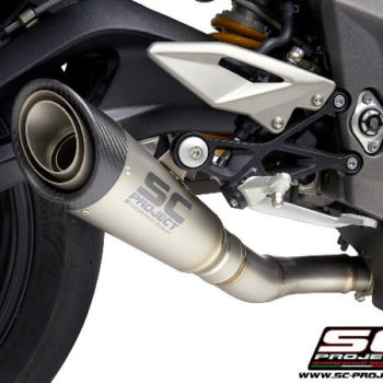 SC Project S1 T18C LTS41T Slip On Titanium Exhaust For Triumph Street Triple 765 2