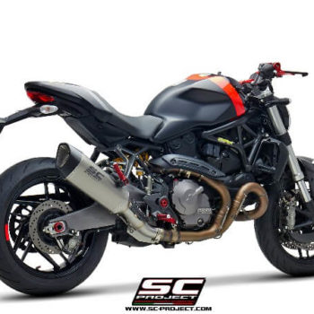 SC Project SC1 R D25 91C Slip On Carbon Fiber Exhaust For Ducati Monster 821 1