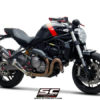 SC Project SC1 R D25 91C Slip On Carbon Fiber Exhaust For Ducati Monster 821 3