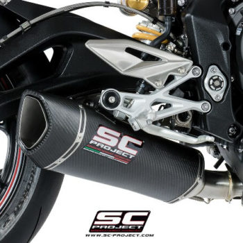 SC Project SC1 R T18 93C Slip On Carbon Fiber Exhaust For Triumph Street Triple 765 2