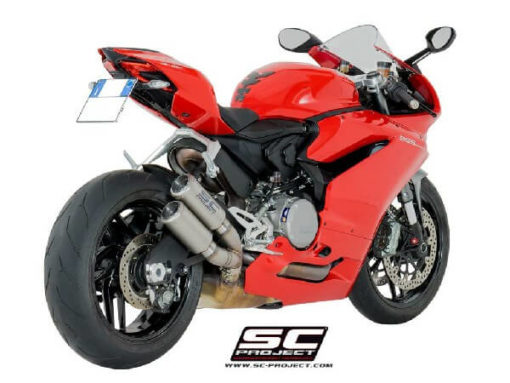 SC Project Twin CRT D20 DT36T Overlapping slip on Titanium Exhaust For Ducati Panigale 959 1