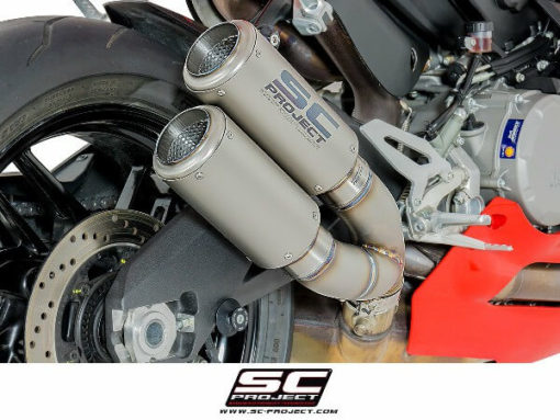 SC Project Twin CRT D20 DT36T Overlapping slip on Titanium Exhaust For Ducati Panigale 959 2