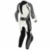 Dainese Killanlane 1 PC Perforated Lady Pearl White Charcoal Grey Black Inner Riding Suit 1