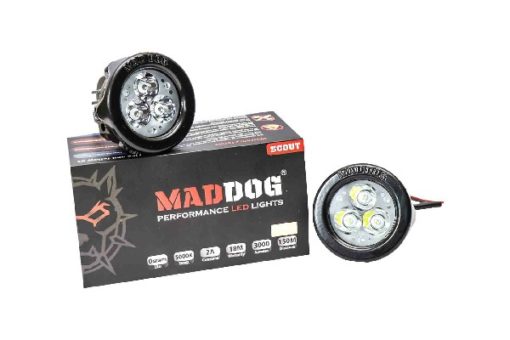 Maddog Pair Of White Scout Auxiliary Lights 1