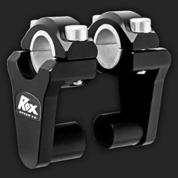 Rox Pivoting Handlebar Risers 51mm Rise 22 28.5mm Handlebar Anodized Black