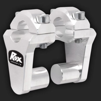 Rox Pivoting Handlebar Risers 51mm Rise 22mm Handlebar Natural Aluminium