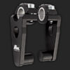 Rox Pivoting Handlebar Risers 76mm Rise 22 28mm Handlebar Anodized Black