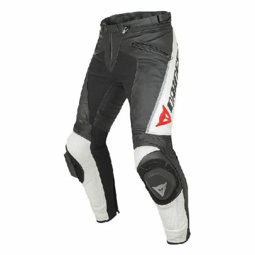Dainese Delta Pro C2 Perforated Black White Leather Riding Pant 2020