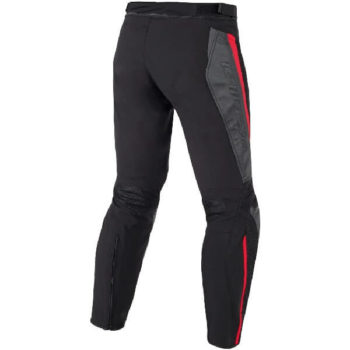 Dainese Mig Leather Textile Black Red Riding Pants 1