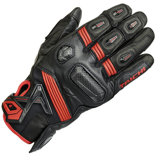 RS Taichi Raptor Leather Red Gloves