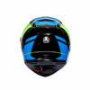 AGV K5 S Core Gloss Black Cyan Fluorescent Yellow Full Face Helmet 1