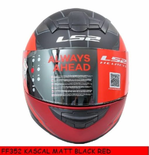 LS2 FF352 Kascal Matt Black Red Full Face Helmet 1
