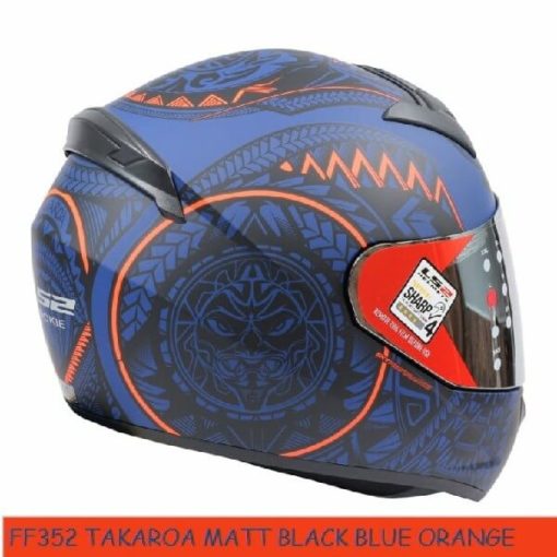 LS2 FF352 Rookie Takora Matt Black Blue Orange Full Face Helmet 1