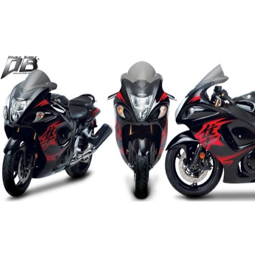 Zero Gravity Double Bubble Dark Smoke Windscreen For Suzuki Hayabusa 1300 2