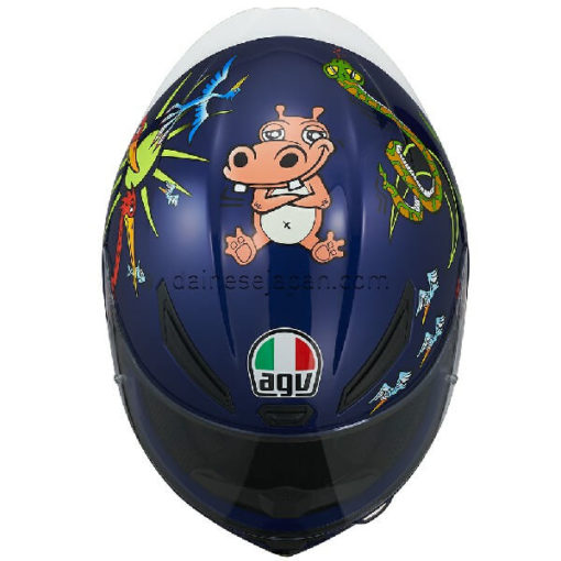 AGV K1 Top White Zoo Blue Gloss Blue Yellow Green Red Full Face Helmet 2