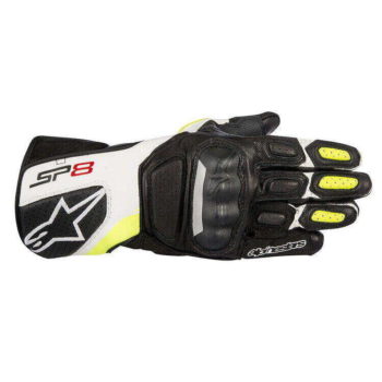 Alpinestars SP8 V2 Black White Fluorescent Yellow Riding Gloves