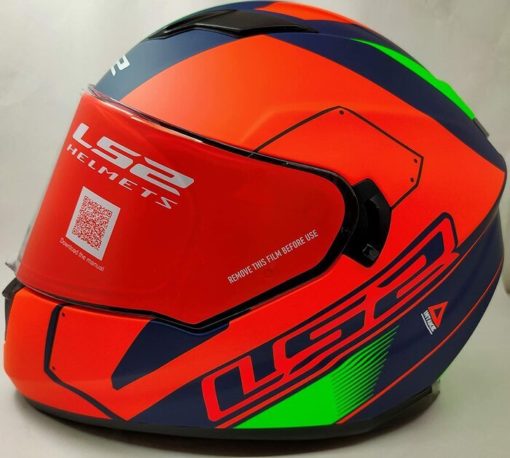 LS2 FF320 Stream Evo Stash Matt Navy Blue Orange Full Face Helmet