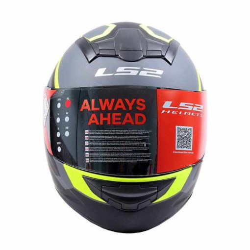 LS2 FF352 Mein Matt Black Fluorescent Yellow Full Face Helmet 1