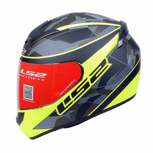 LS2 FF352 Recruit Matt Black Fluorescent Yellow Full Face Helmet