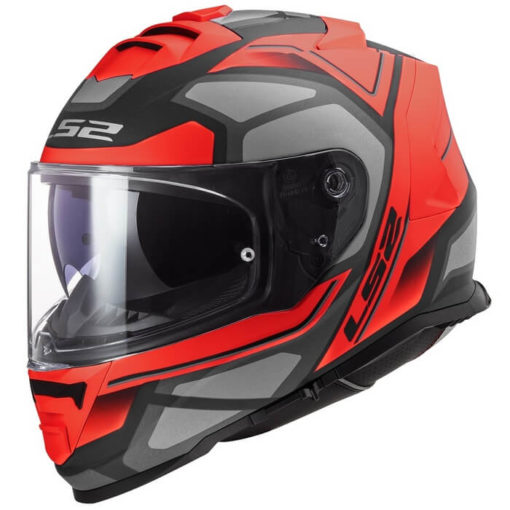 LS2 FF800 Storm Faster Gloss Red Titanium Full Face Helmet